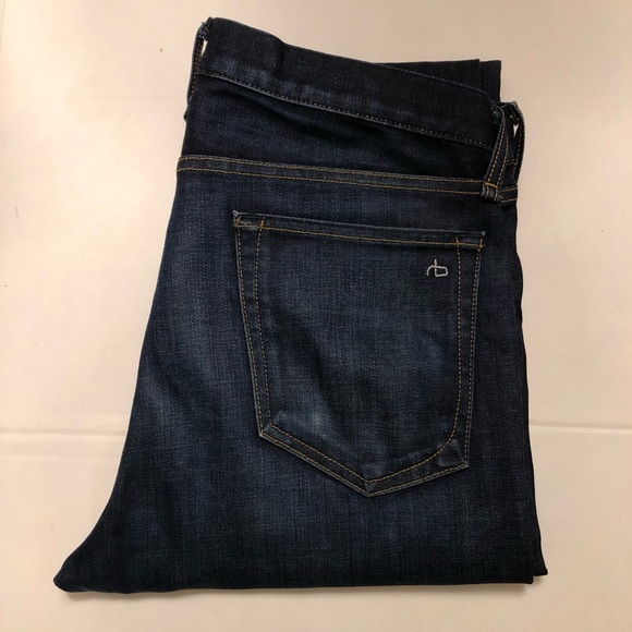 Rag & Bone Fit 2 Slim Fit Dark Medium Wash Button Fly Jeans Men’s Size 33x30 - Picture 12 of 12